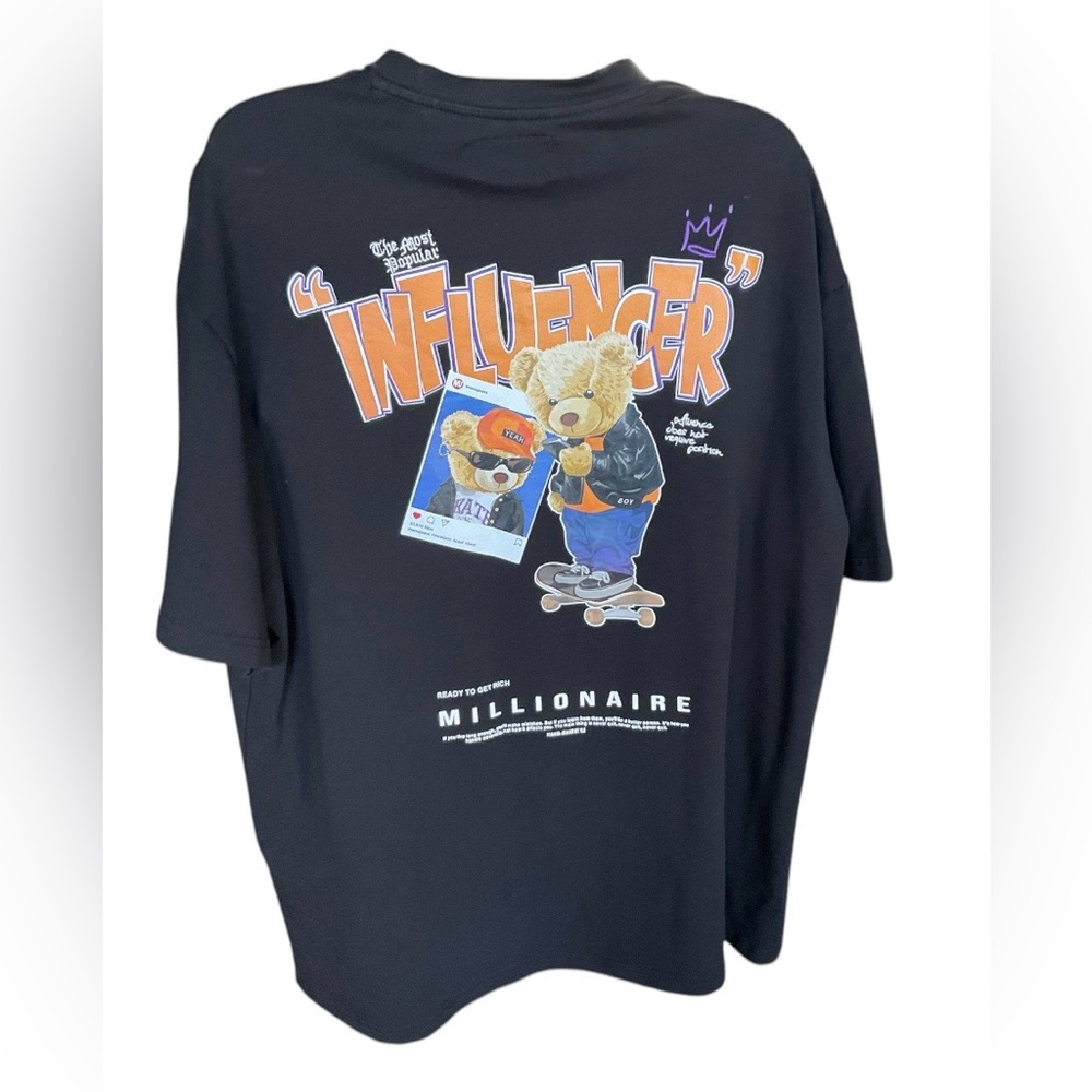 Billionaire Boys Club Black Crewneck with Orange & White 'FLU$H' Graphic
